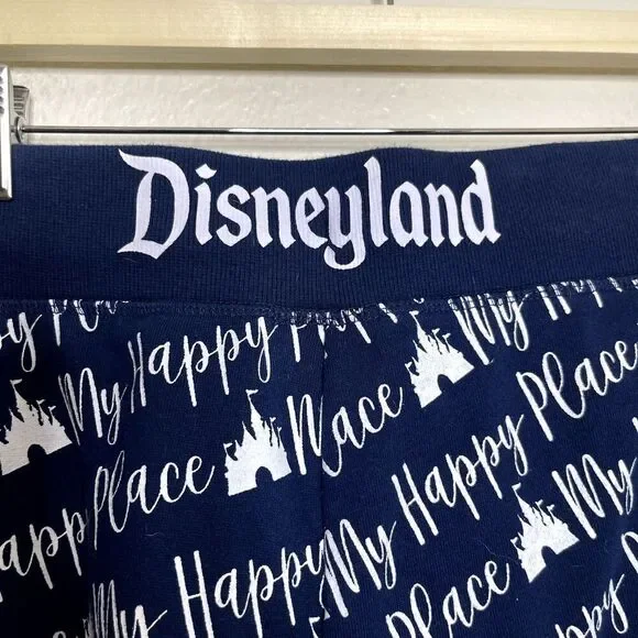 Disney Shorts Plus 3X Disneyland Blue Novelty My Happy Place Terry Cloth Pockets - Picture 10 of 11